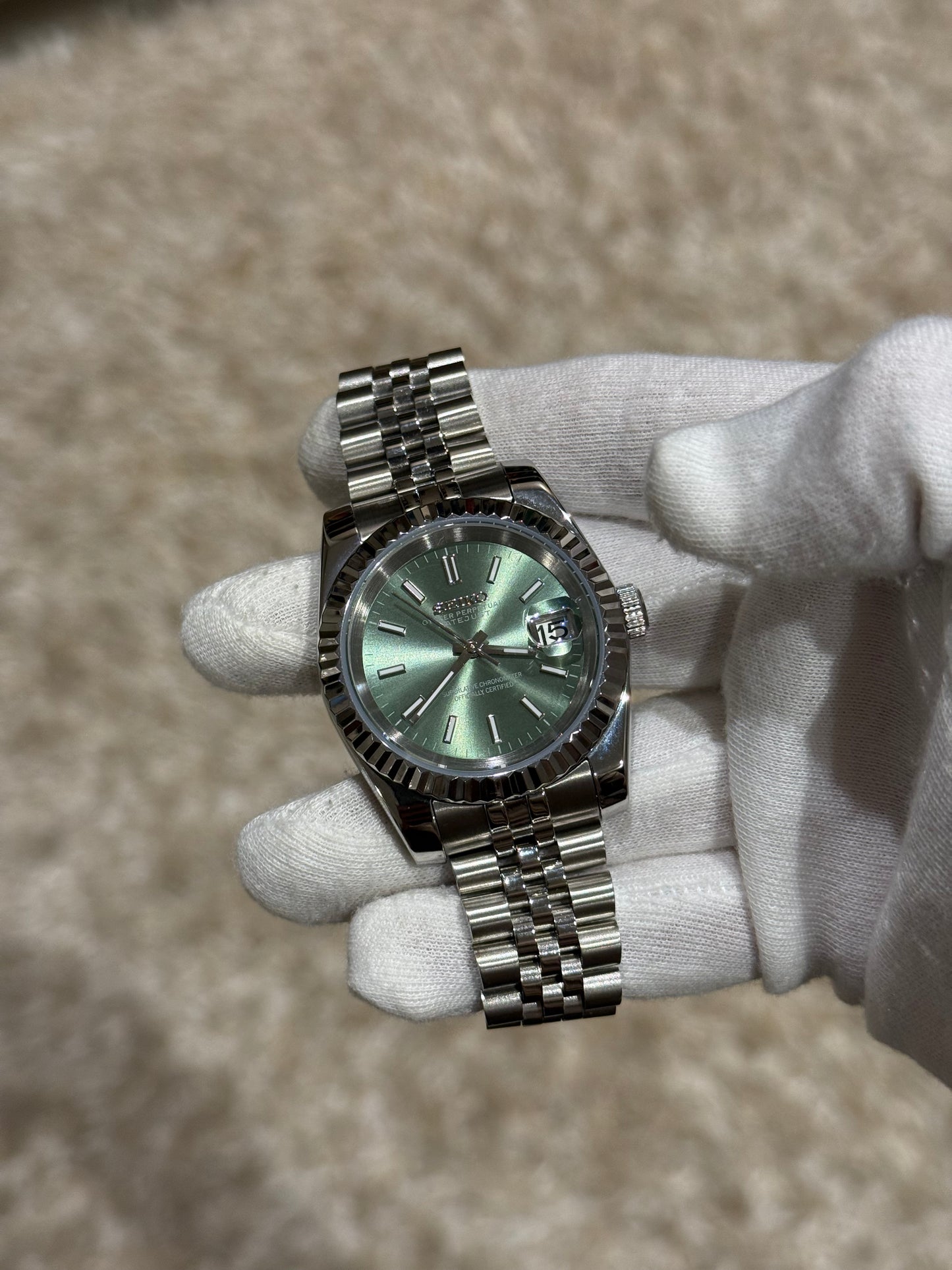 Sunburst Date - Olive Green