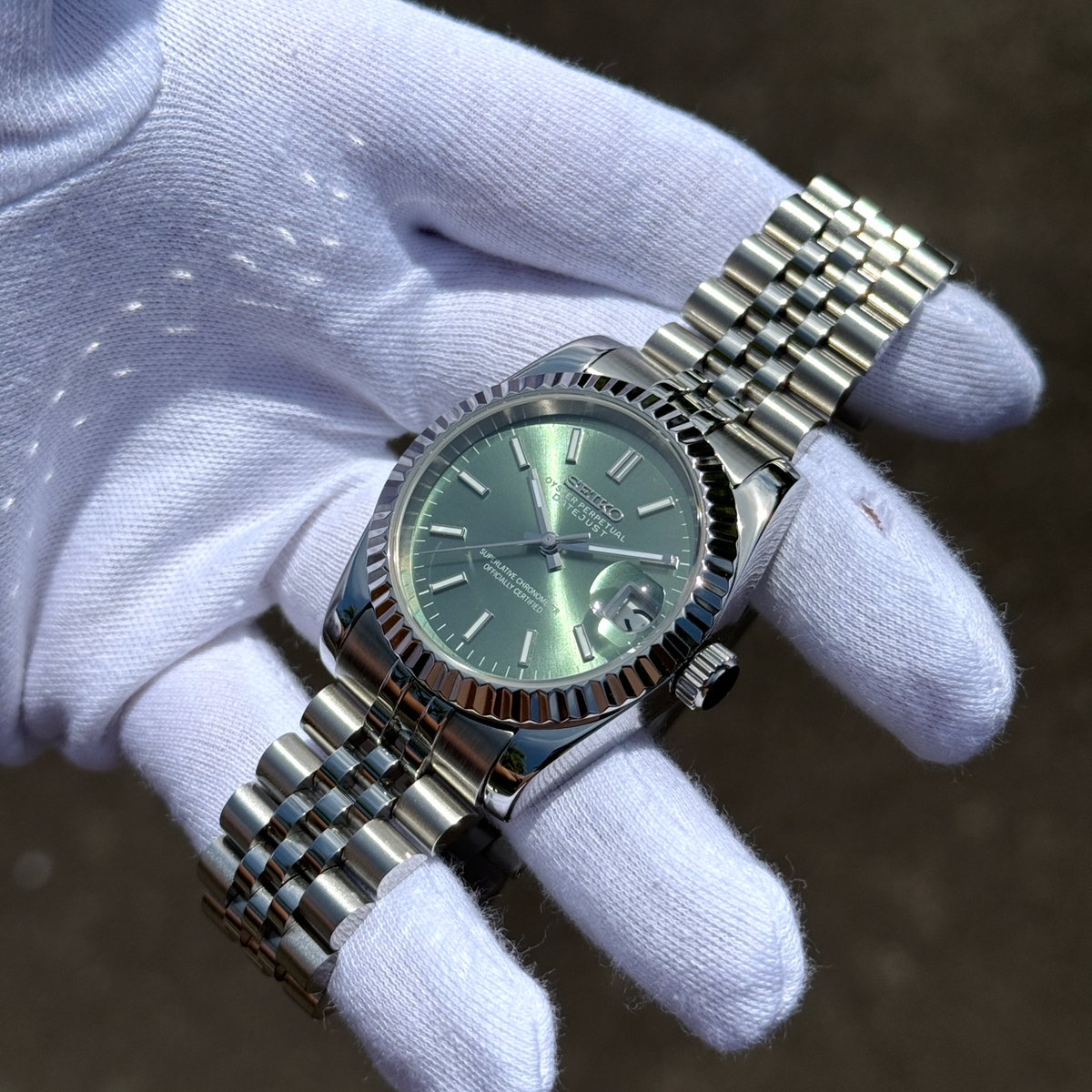 Sunburst Date - Olive Green