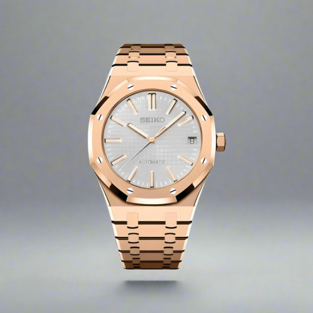 Royal Oak Mod - Rose Gold/White