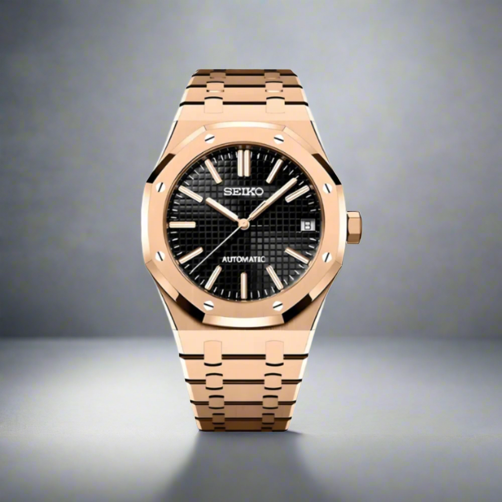 Royal Oak Mod - Rose Gold/Black