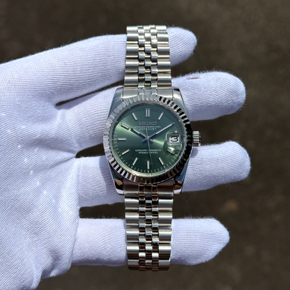 Sunburst Date - Olive Green