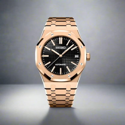 Royal Oak Mod - Rose Gold/Black