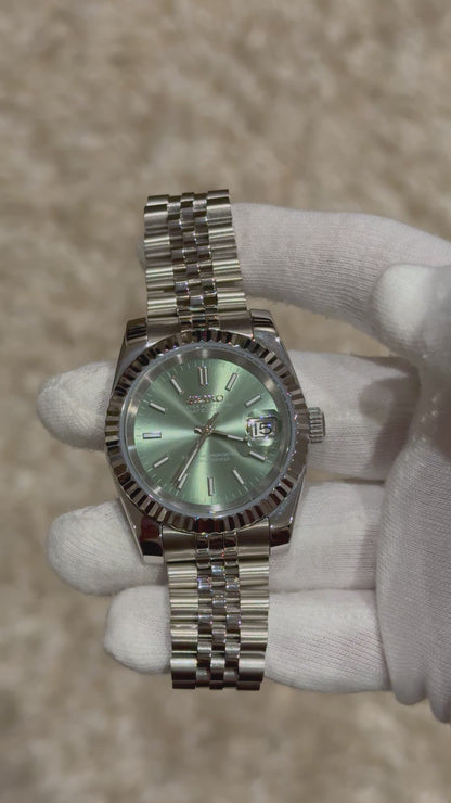 Sunburst Date - Olive Green