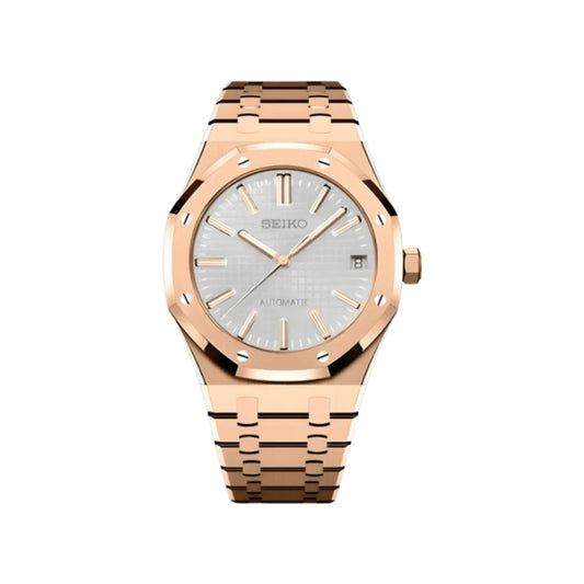 Royal Oak Mod - Rose Gold/White